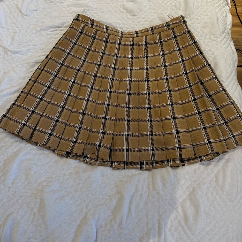 Plaid Tan Skirt
